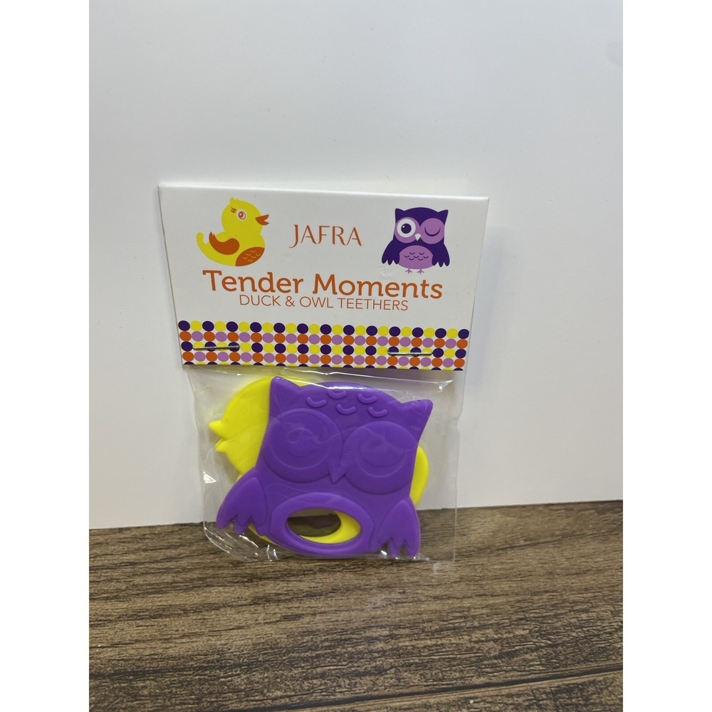 Jafra Baby Teethers Owl & Duck Tender Moments Silicone Biting Toys